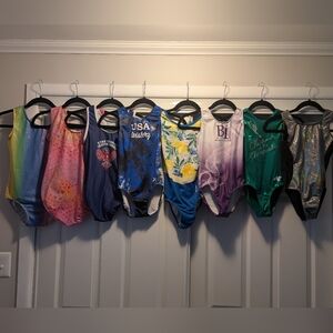 Collecton of 16 Colorful Gymnastics Leotards